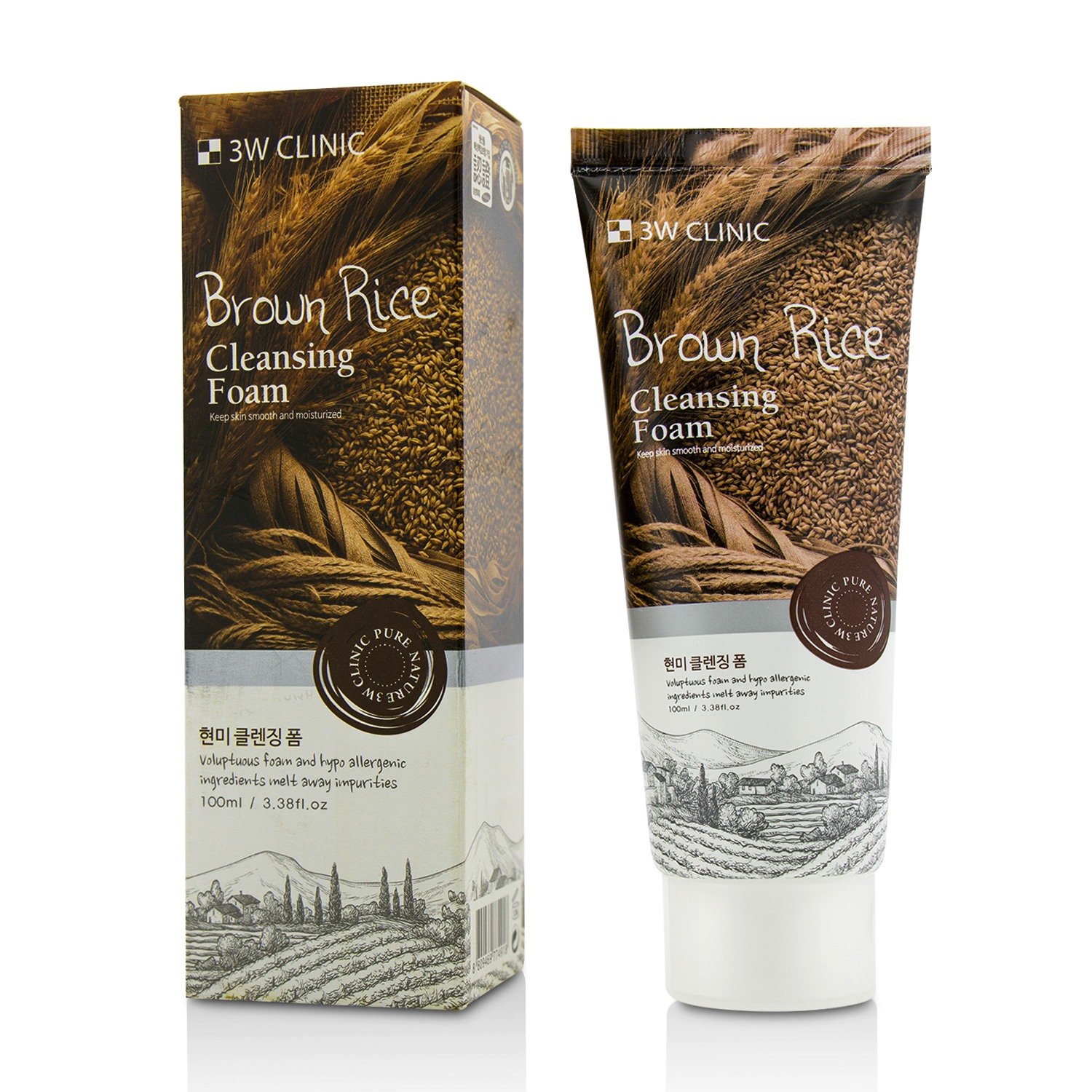 3W Clinic Brown Rice Cleansing Foam 100ml