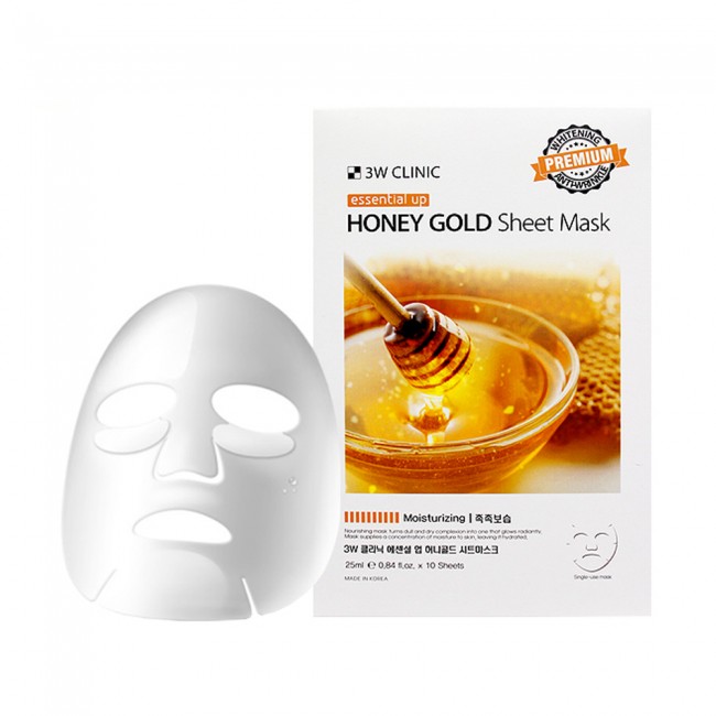 3W Clinic Essential Up Honey Gold Sheet Mask 25ml