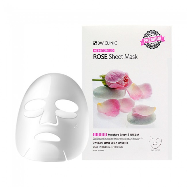 3W Clinic Essential Up Rose Sheet Mask 25ml