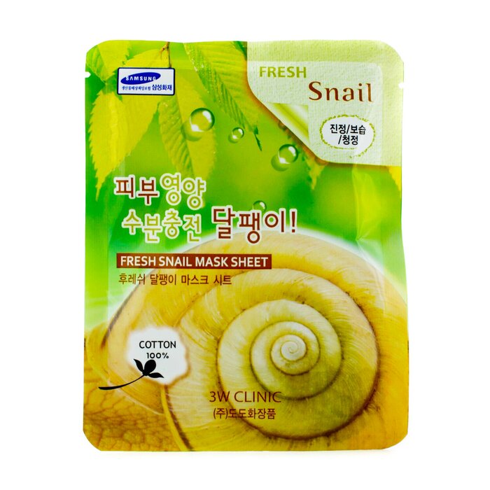 3W Clinic Fresh Snail Sheet Mask 23ml