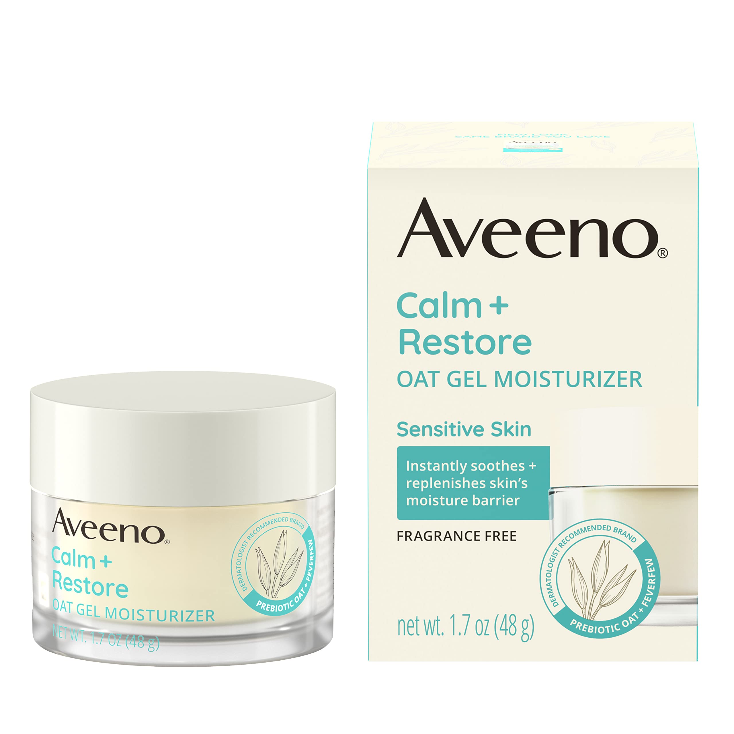 Aveeno Calm + Restore Oat Gel Facial Moisturizer for Sensitive Skin 50 ml