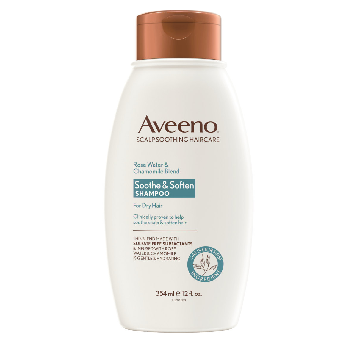 Aveeno Gentle Moisture Rose Water & Chamomile Blend Shampoo For Dry Hair 354ml