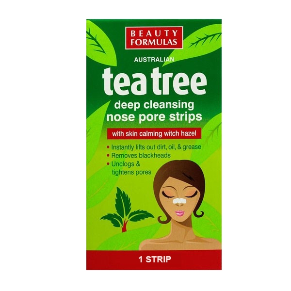 Beauty Formulas Australian Tea Tree Deep Cleansing Nose Pore Strips 6ps