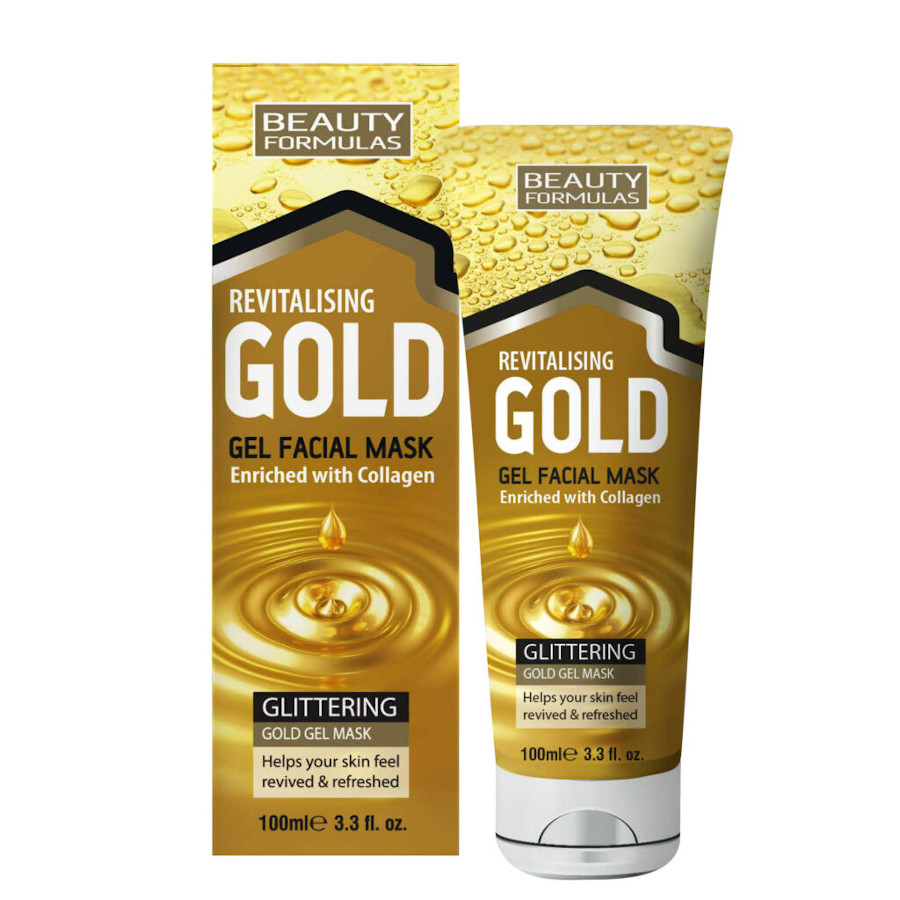 Beauty Formulas Revitalising Gold Gel Facial Mask 100ml