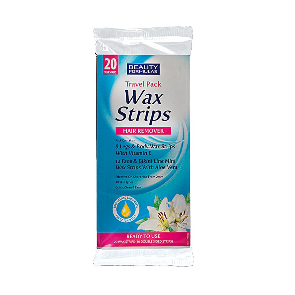 Beauty Formulas Wax Strips Travel Pack 20 Strips
