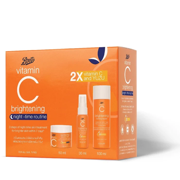 Boots Vitamin C Night-Time Brightening Routine 3 Pcs Set
