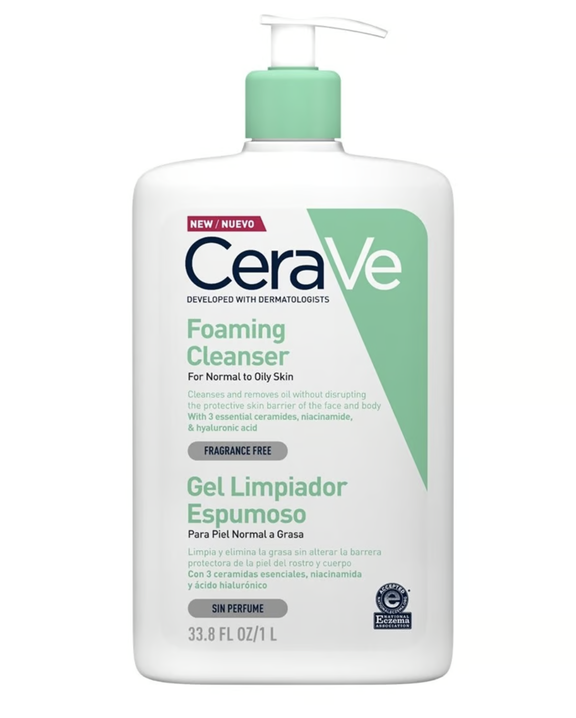 CeraVe Foaming Cleanser Normal to Oily Skin 1 litre