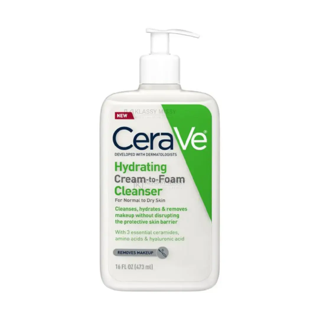 Cerave Hydrating Cream-to-Foam Cleanser for Normal to Dry Skin 473ml