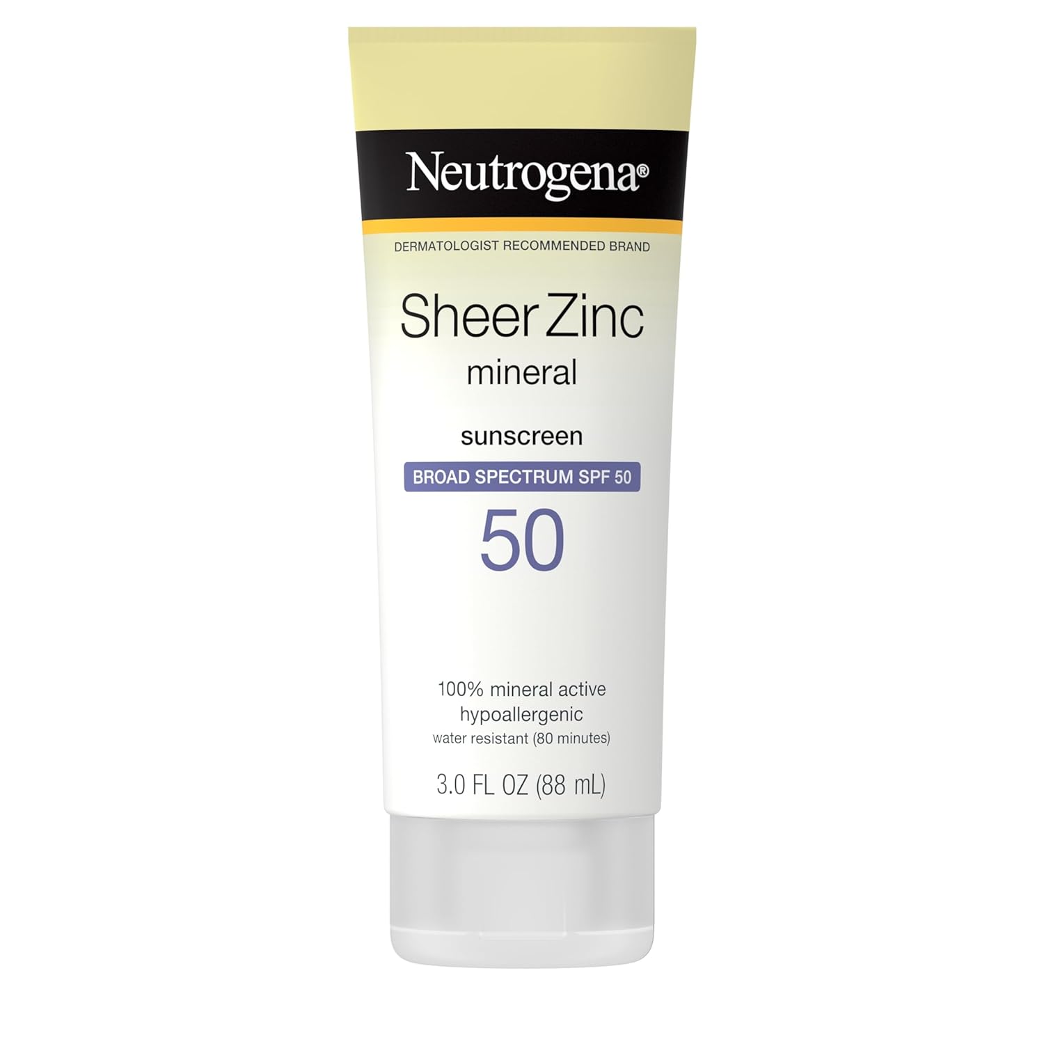 Neutrogena Sheer Zinc Oxide Dry-Touch Mineral Face Sunscreen Lotion SPF 50 - 88ml