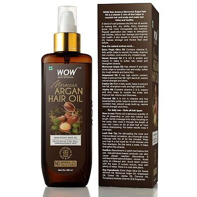 WOW Skin Science Argan Hair Oil with Comb 200ml